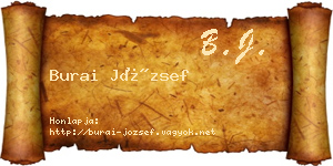Burai József névjegykártya