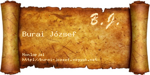 Burai József névjegykártya